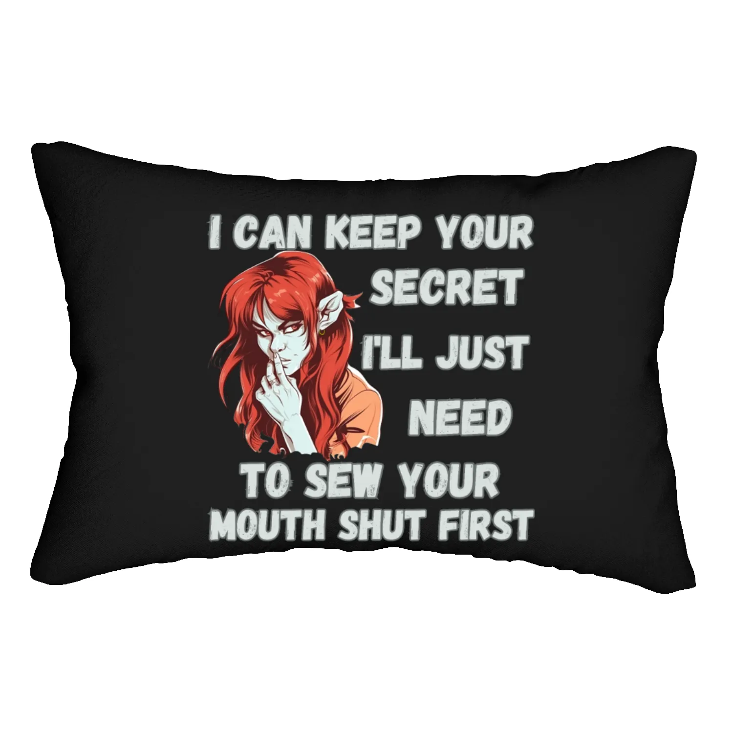 Keep A Secret, Shut Your Mouth Lumbar Pillows