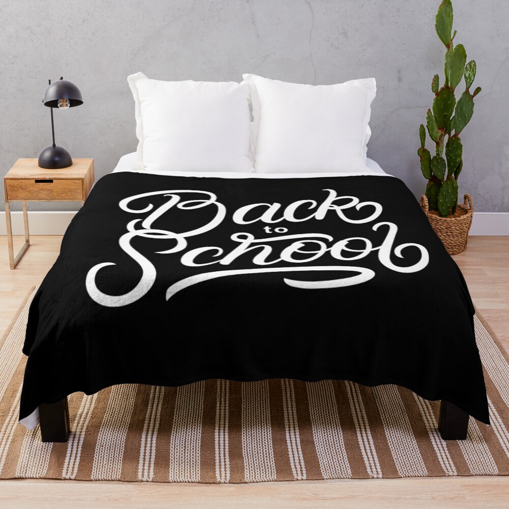 Back To Scool Throw Blanket