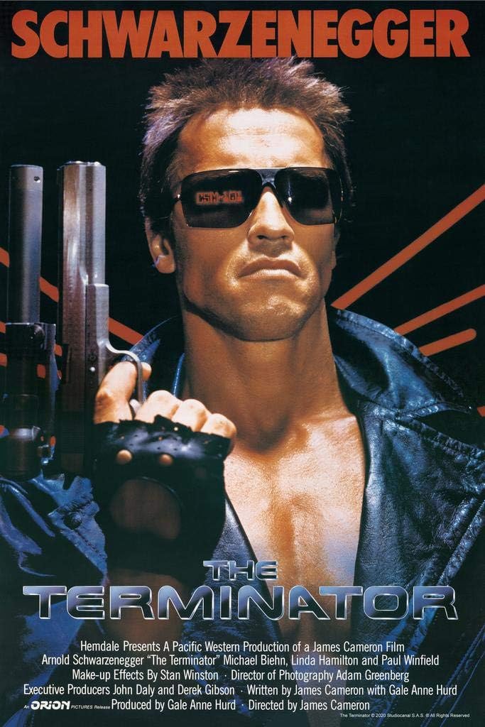 The Terminator Vintage Movie Poster Canvas Wall Art