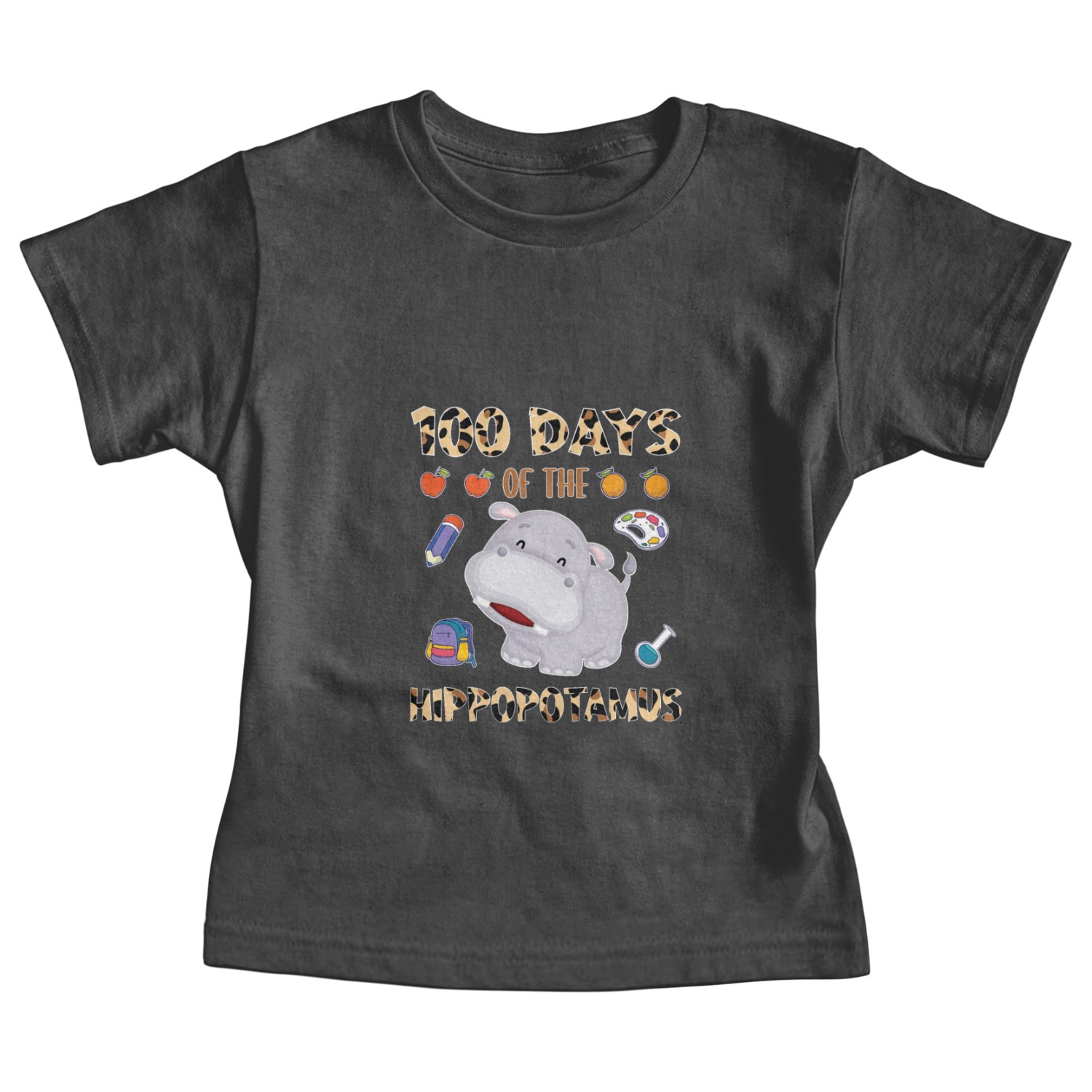 100 Day Of The Hippopotamus Cheetah Leopard Baby Tees