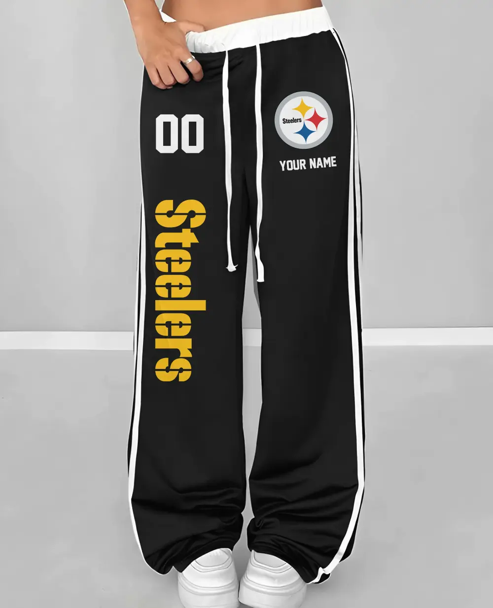 Pittsburgh Steeler Personalized Wide Leg Lounge Pants SPTPWLLP836