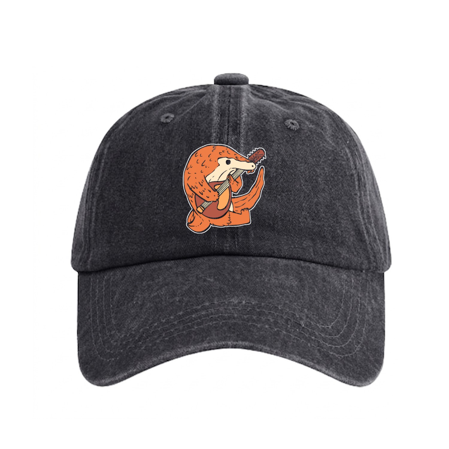 Playing Mandolin Mandolin Player Or Musician Gift Washed Denim Baseball Caps