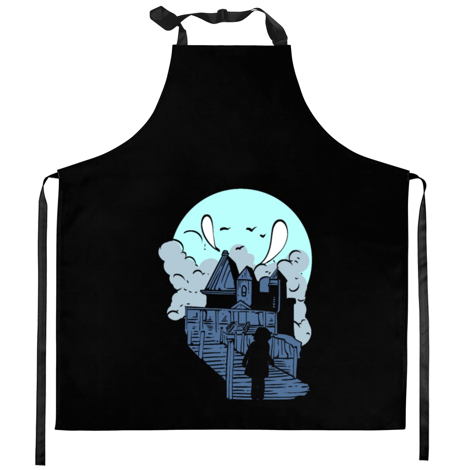 Horror House Halloween Fan Gift Kitchen Aprons