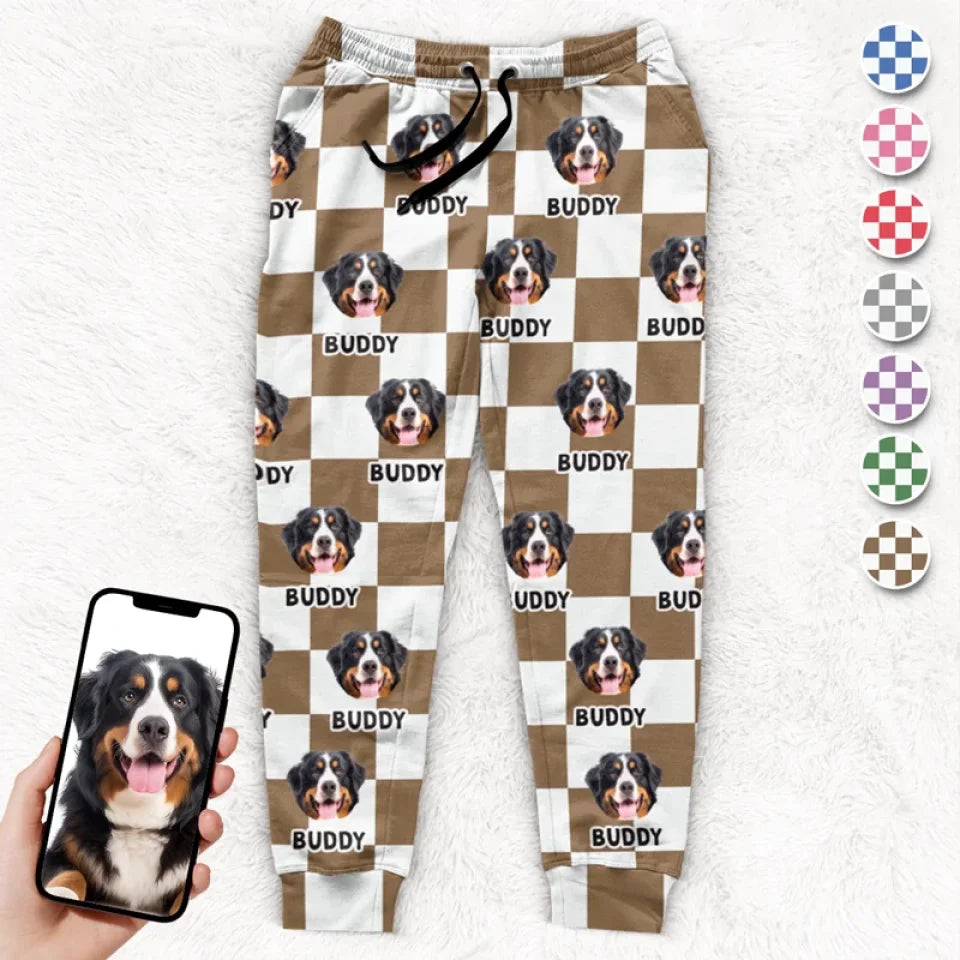 Custom Photo Santa Paws Is Coming To Town - Dog & Cat Personalized Pajama Pants