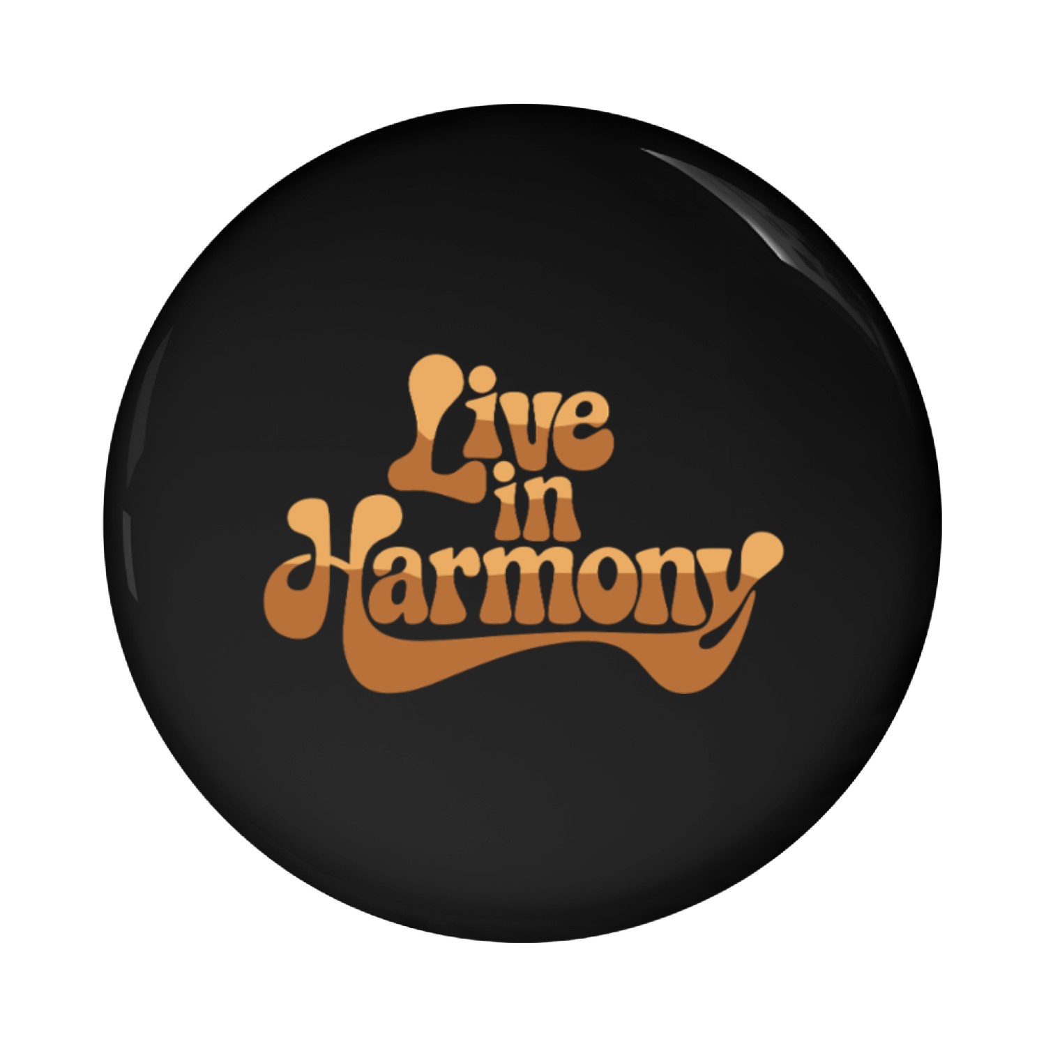 Live In Harmony Inspiring Spiritualtiy Quote Pin Buttons