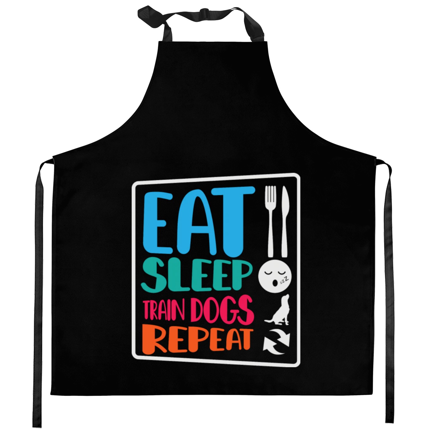 Dog Trainer Eat Sleep Train Dogs Repeat Dog Lover Kitchen Aprons