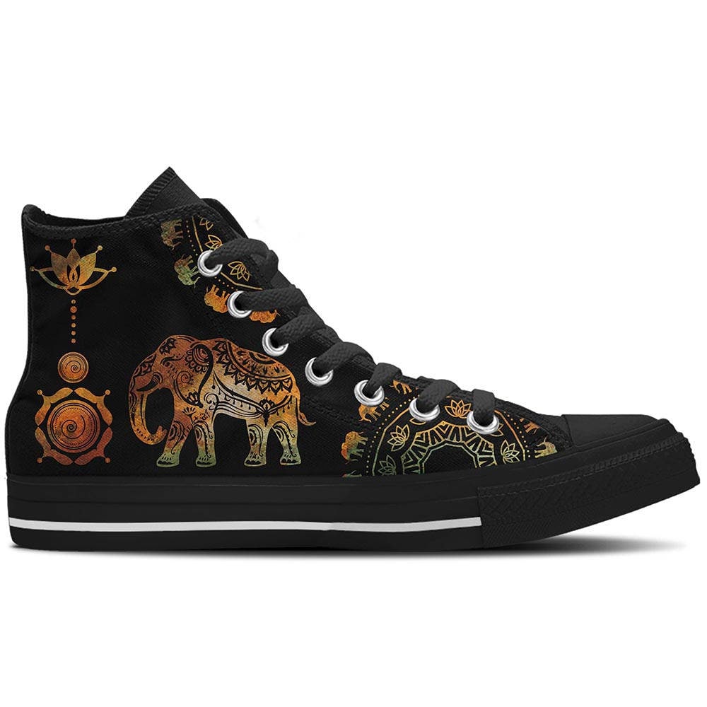 Ethnic Elephant High Top Sneakers