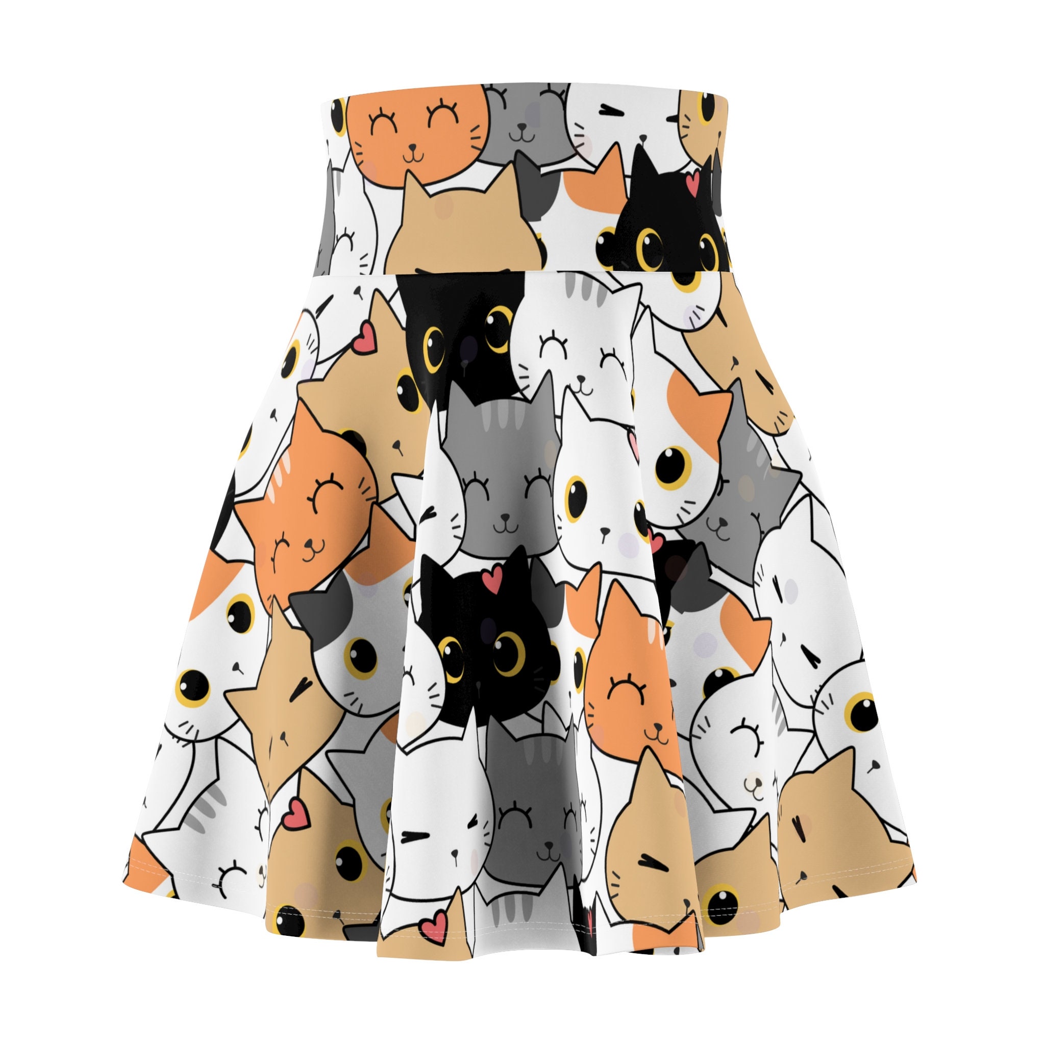 Roller Derby | Skater Skirt | Athletic Wear | Practice | Kitty Cats | Kawaii | High Waisted | Athleisure | Boutfit | Cute | Pattern | Print