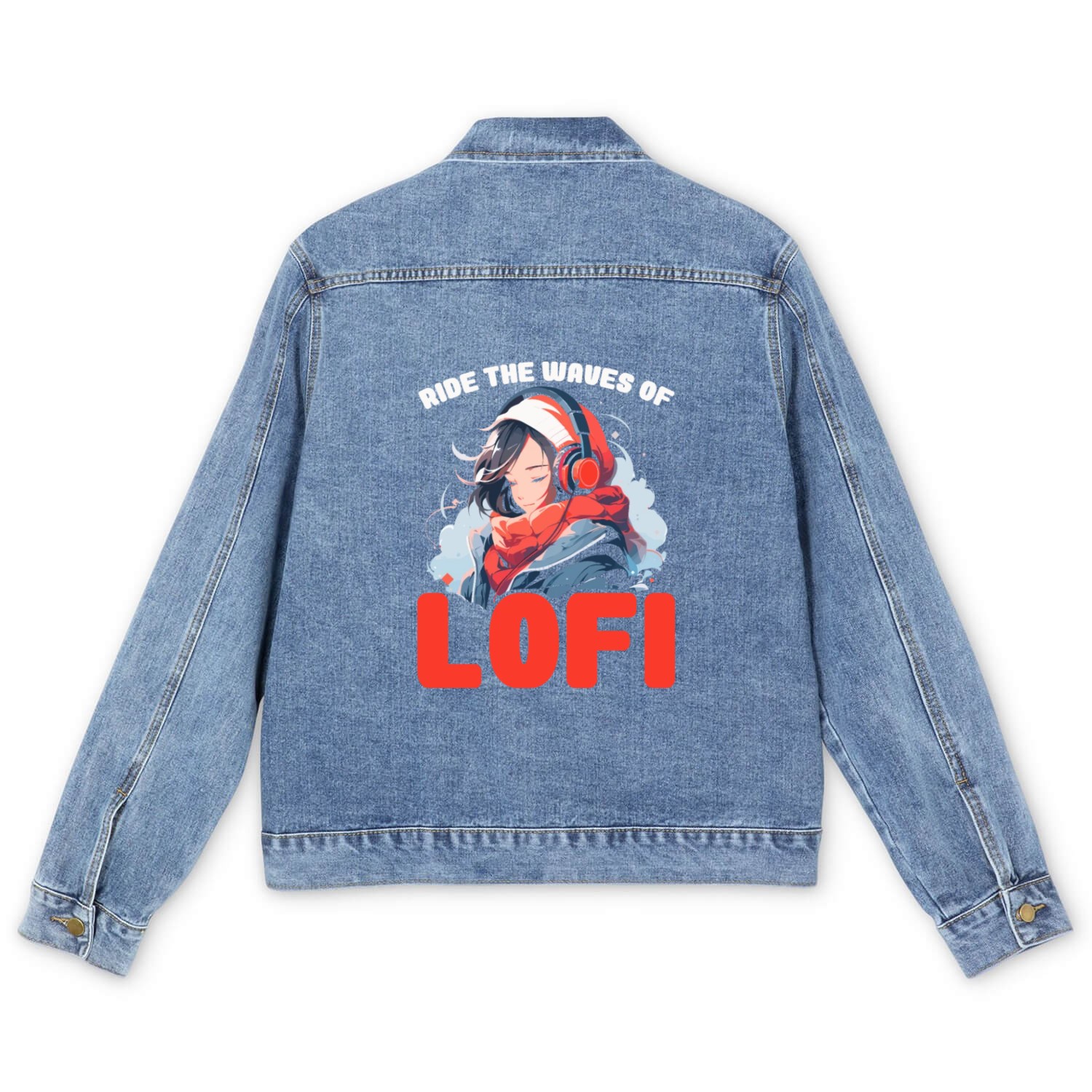Lofi Music Lover Low Fidelity Japanese Aesthetic Men's Denim Jackets