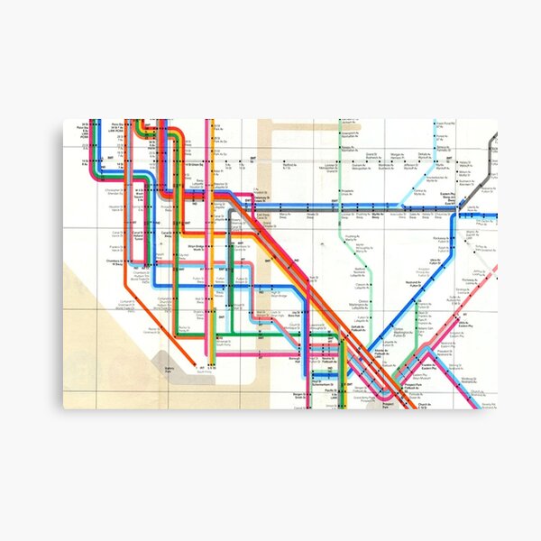 Massimo Vignelli Subway Map Poster Canvas