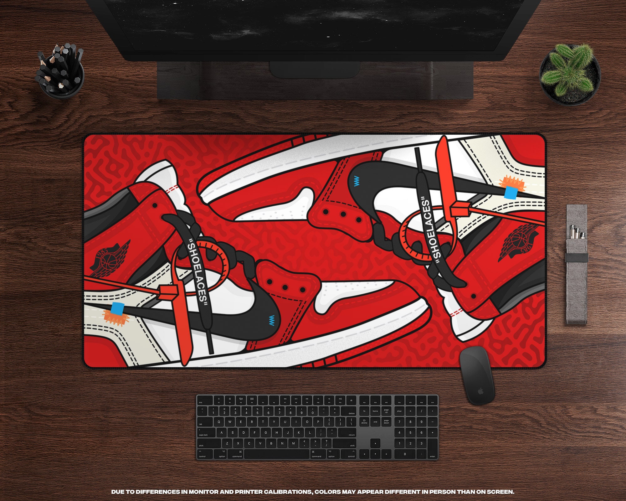 Shoelaces Desk Mat XL Gaming Mouse Pad, Large Mousepad, Gaming Mat, Streetwear, Hypebeast, Sneakerhead, Sneaker Decor, Desk Accessories