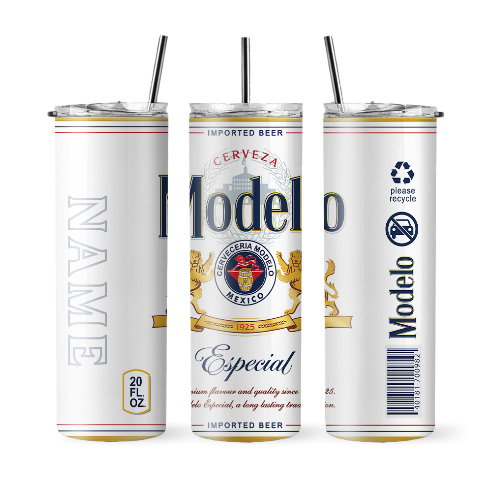 Personalized Modelo Especial Tumbler, Mexican Beer Cerveza Theme Tumbler, Gift For Him