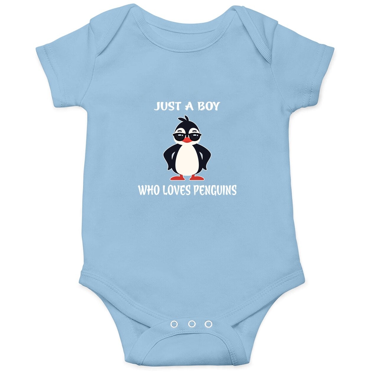 Just A Boy Who Loves Penguins Baby Bodysuit