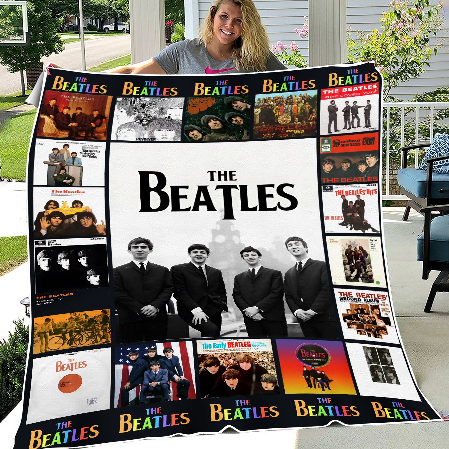 Cozy The Beatles Sherpa Fleece Blanket Perfect Gift for Dedicated Music Lovers