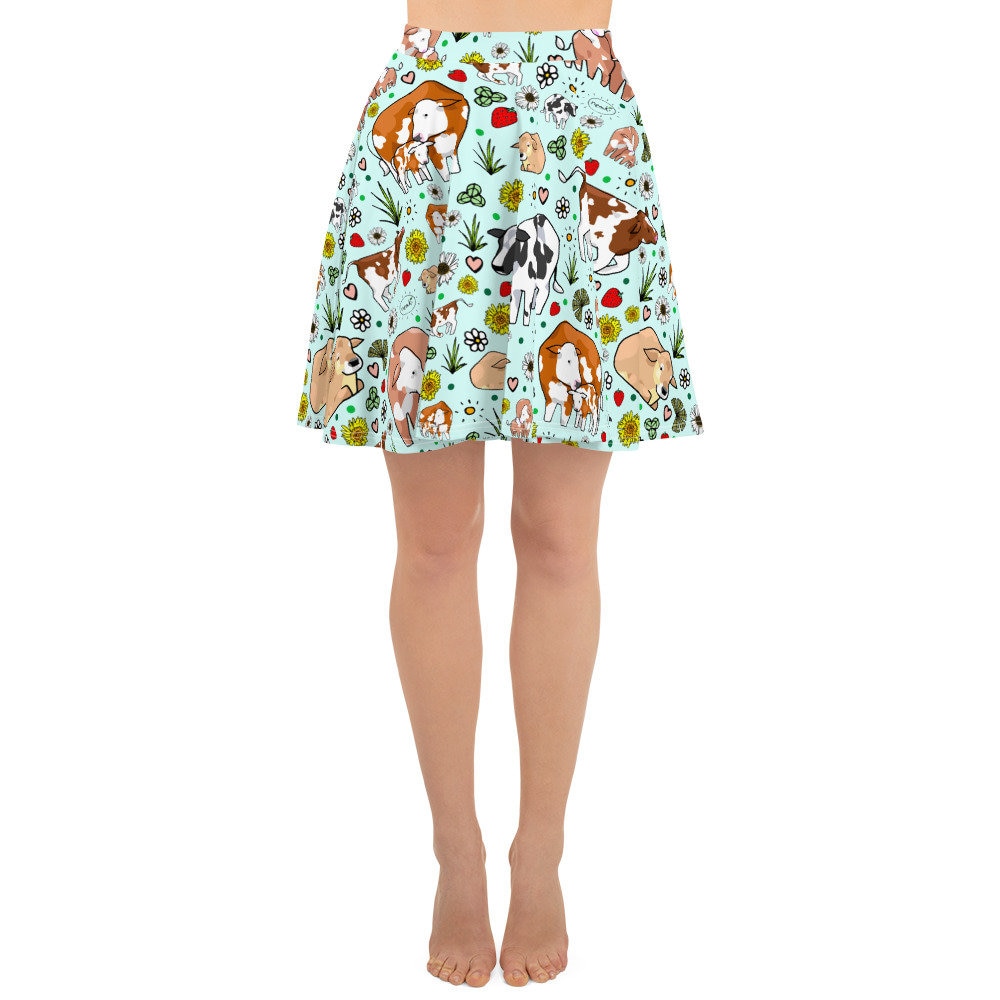 Cow Skater Skirt