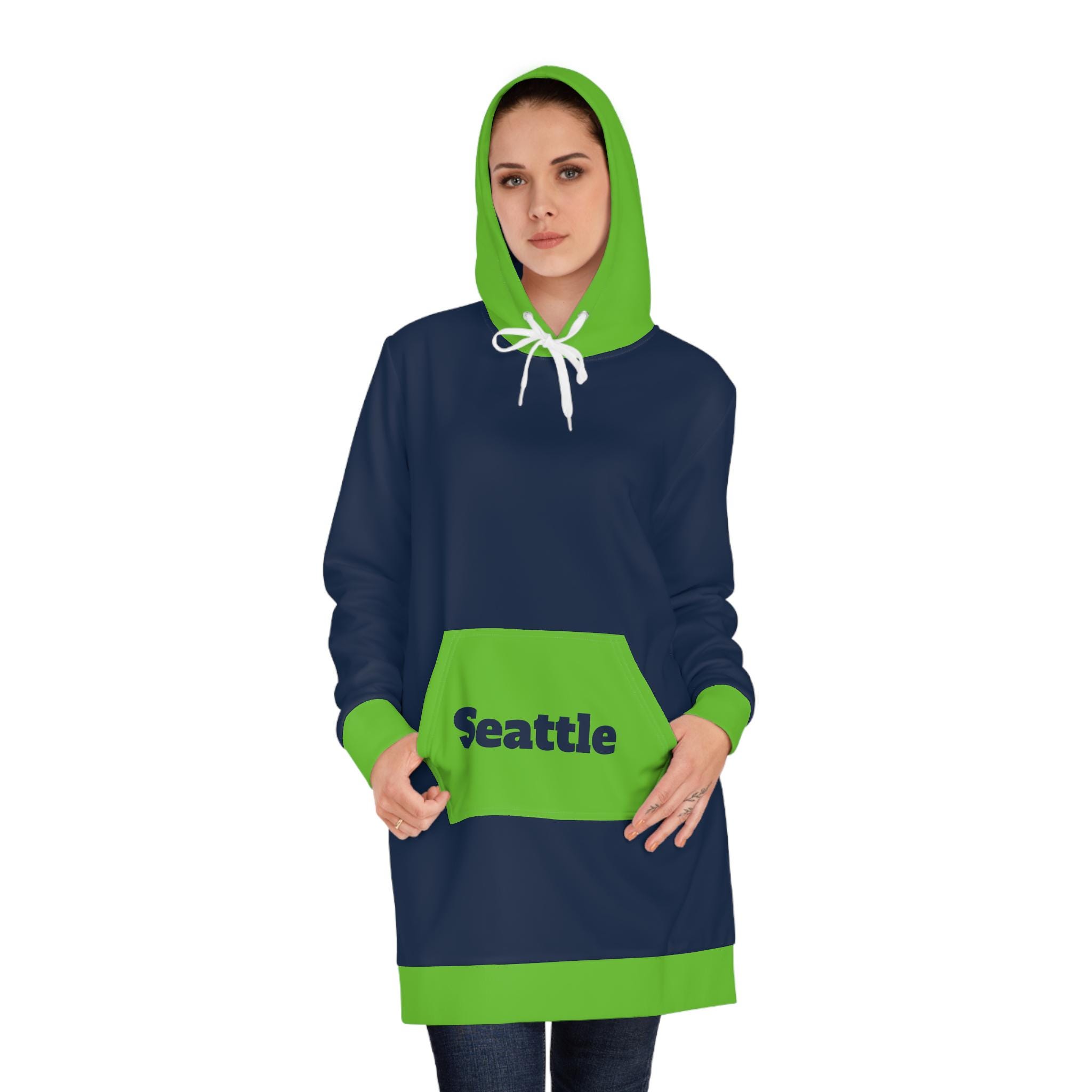 Seattle Football Women's Hoodie Dress, Game Day Outfit, Christmas gift