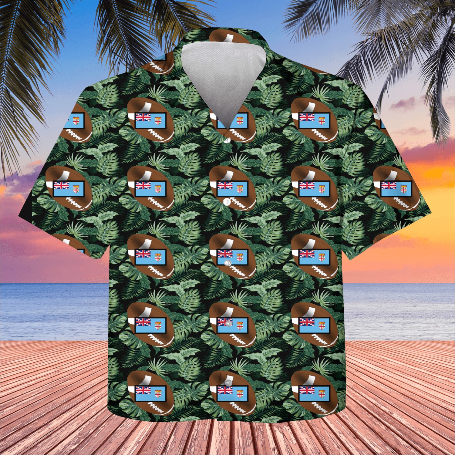 Fiji Flag Football Fusion Design Kids Hawaiians