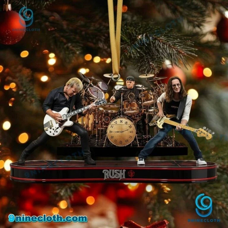 Rush Band Hanging Ornament Acrylic Gift For Friend and Family