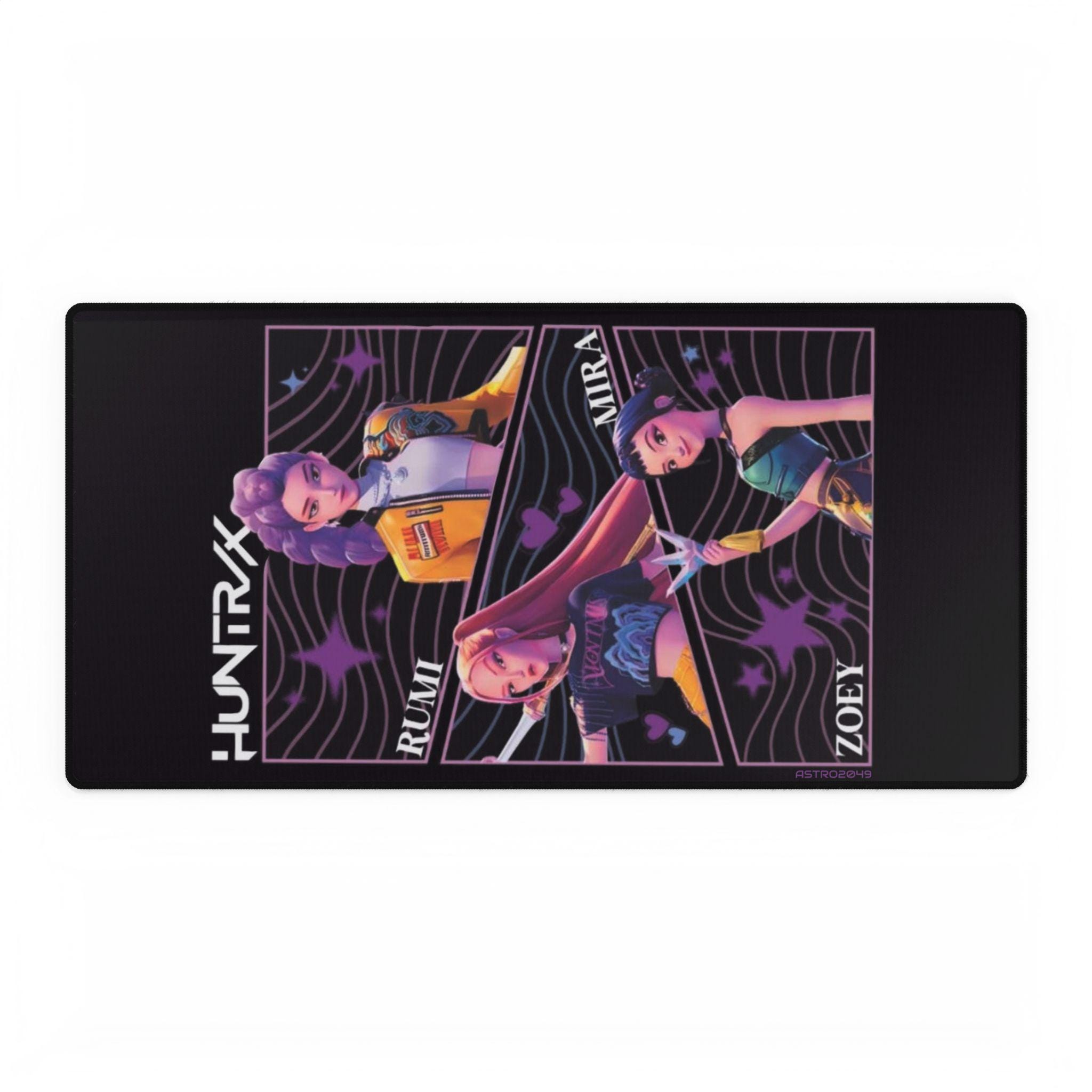 KPop Demon Hunters - HUNTRIX - Trendy Gamer Desk Mats - Stylish Mouse Pad for Work and Play, Gaming Desk Accessories, Perfect Gift for Gamer
