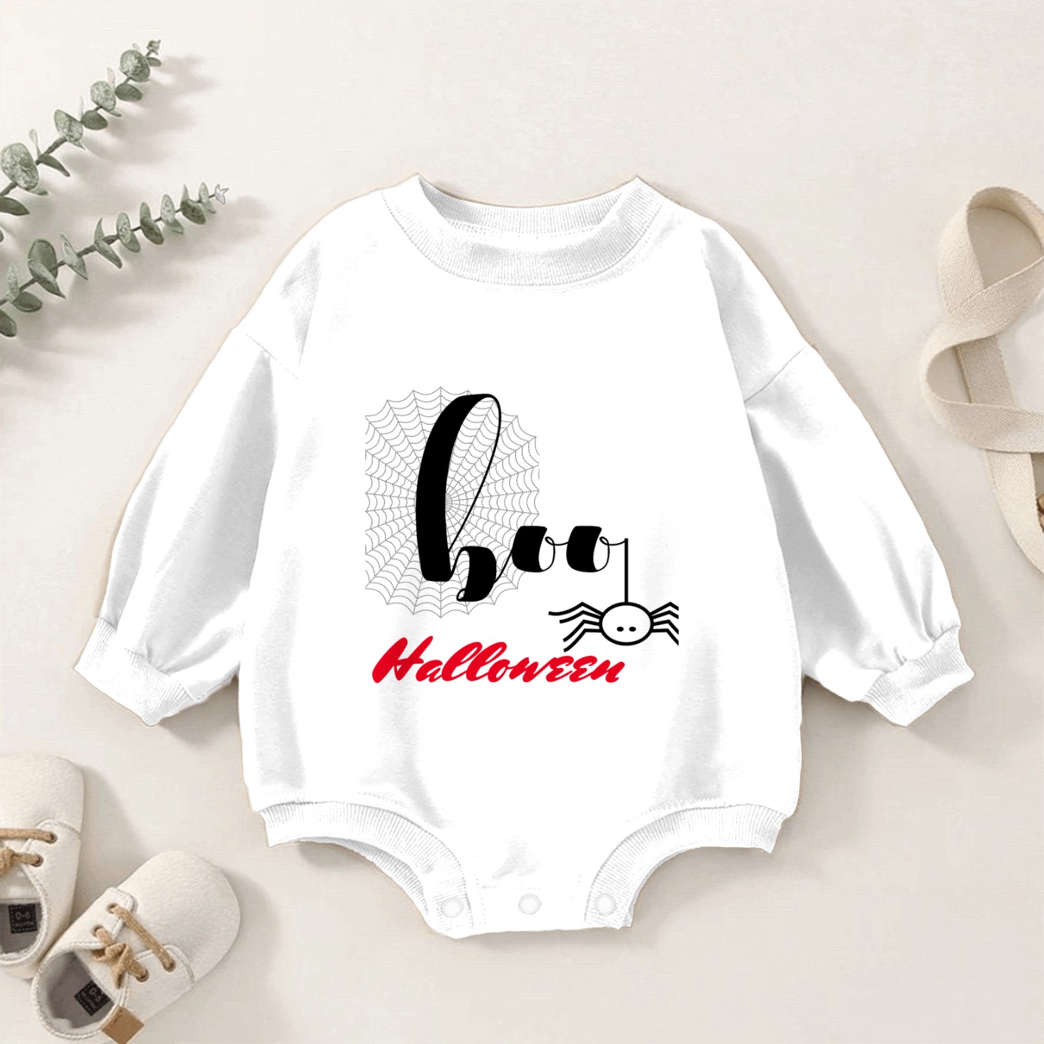 DI COLLECTION-BOO HALLOWEEN-23 Baby Romper Sweatshirts