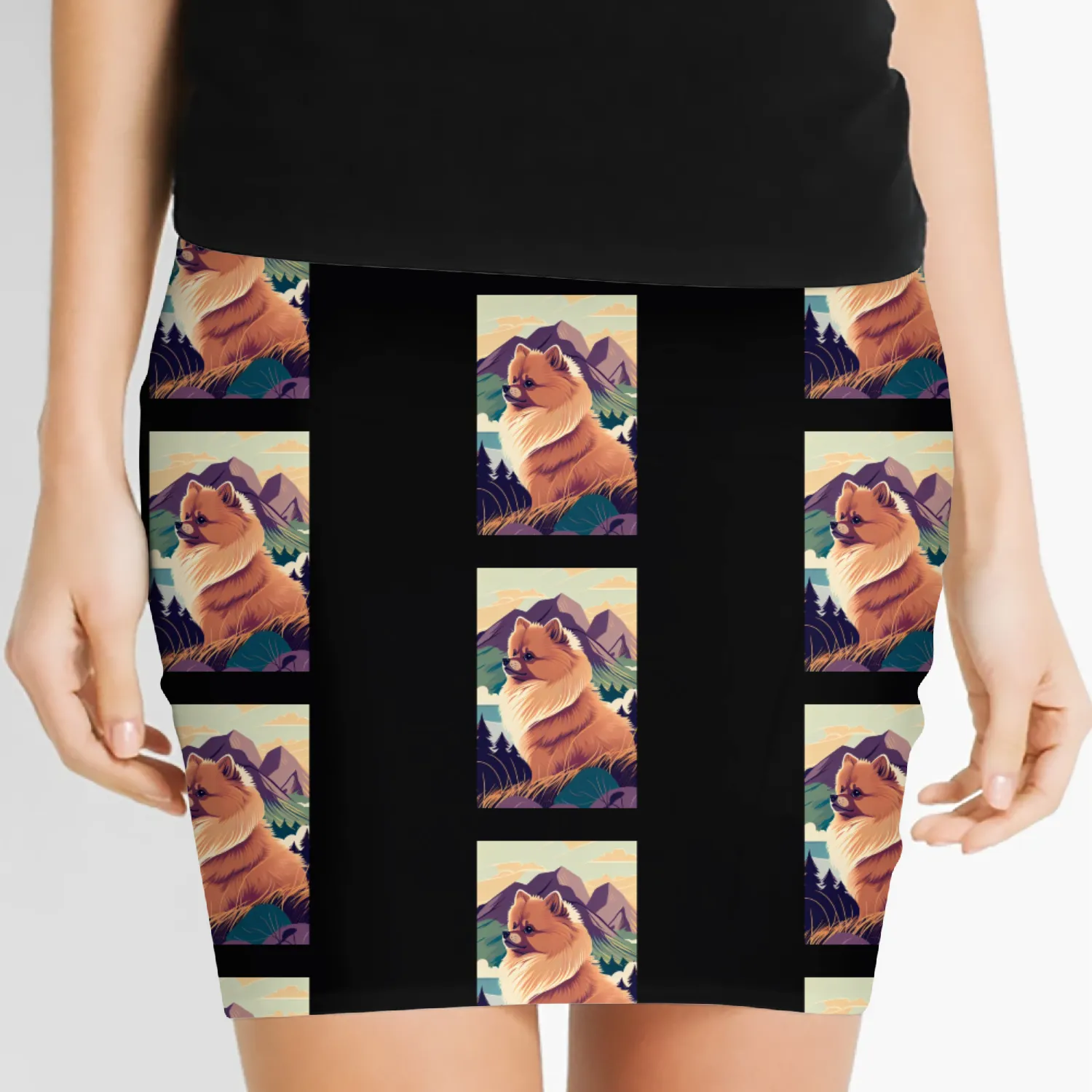 Pomeranian Nature Women's Mini Skirts