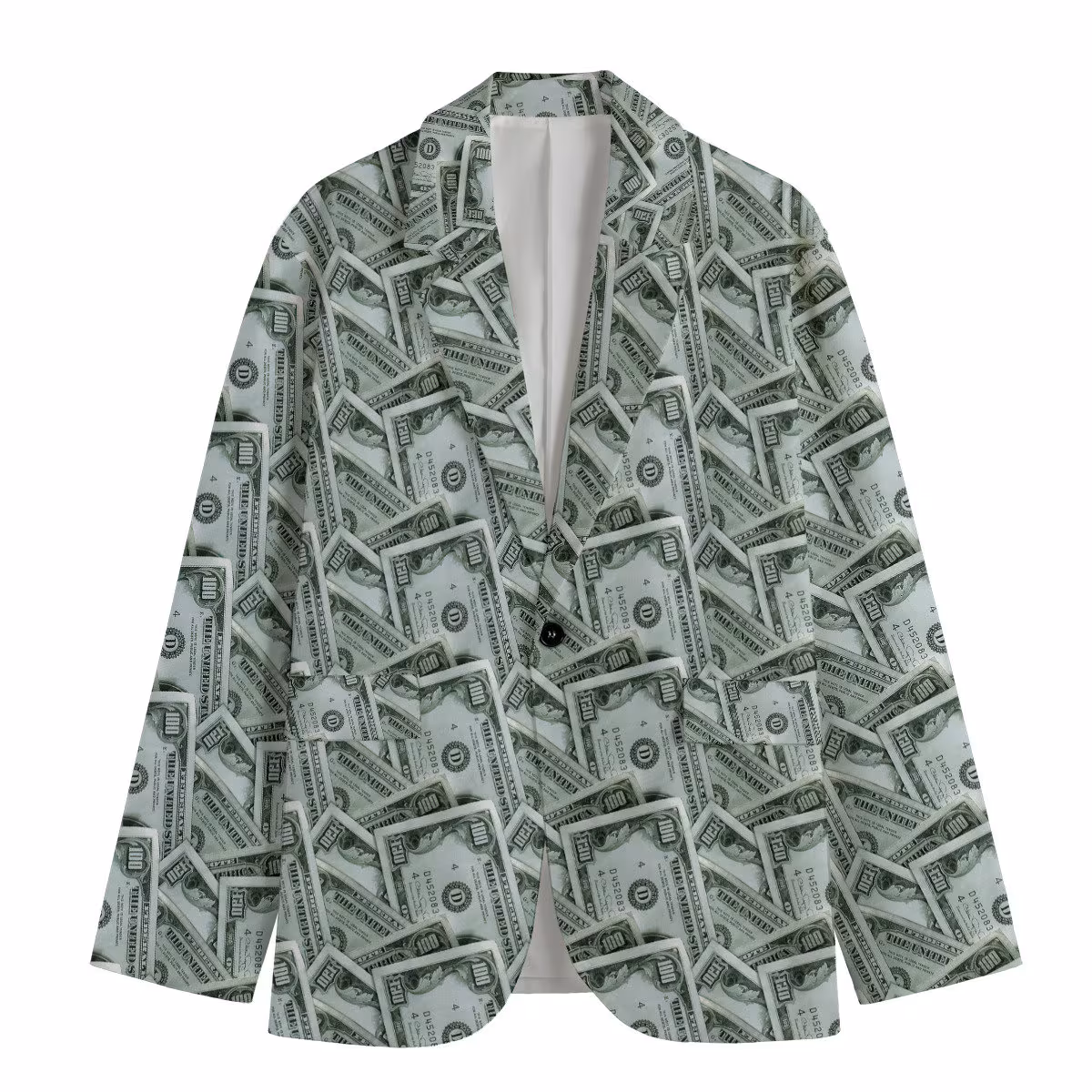 Money Magnet Print | Money Manifesting | Money 100 Dollar Bill | Women's Casual Blazer, Women Suit Jacket, Gift For Her