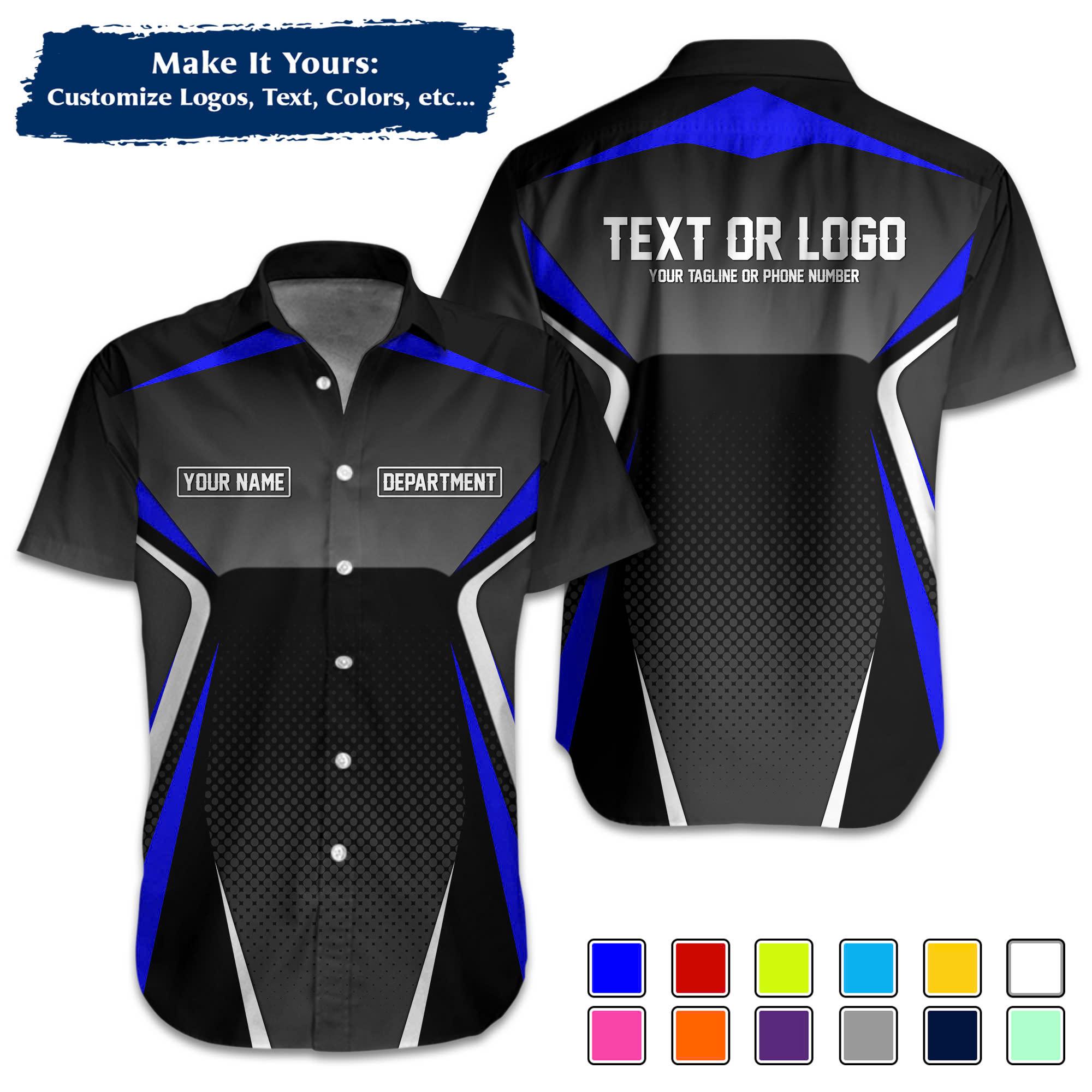 Custom Work Uniform Shirt | Personalized Logo, Name & Department for Mechanic, Technician, Service Crew, Staff