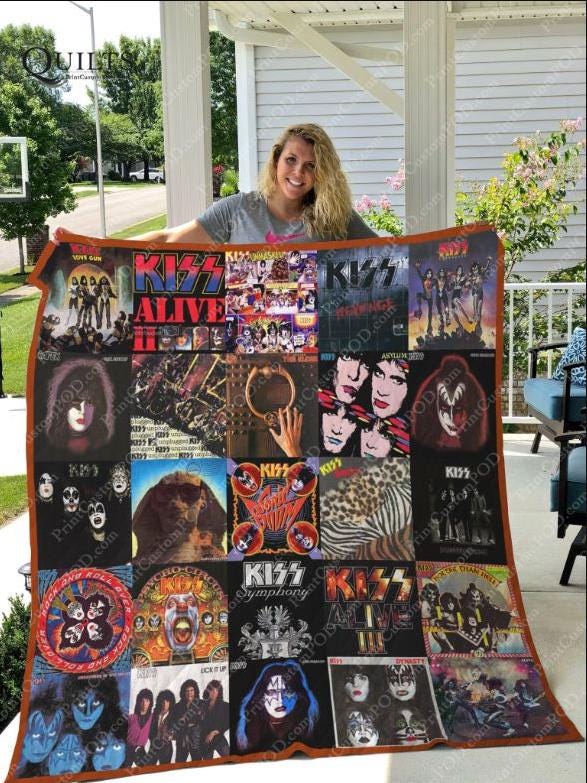 The Kiss Band Sherpa Fleece Blanket, Quilt, Christmas Blanket, Rock Band Home & Living