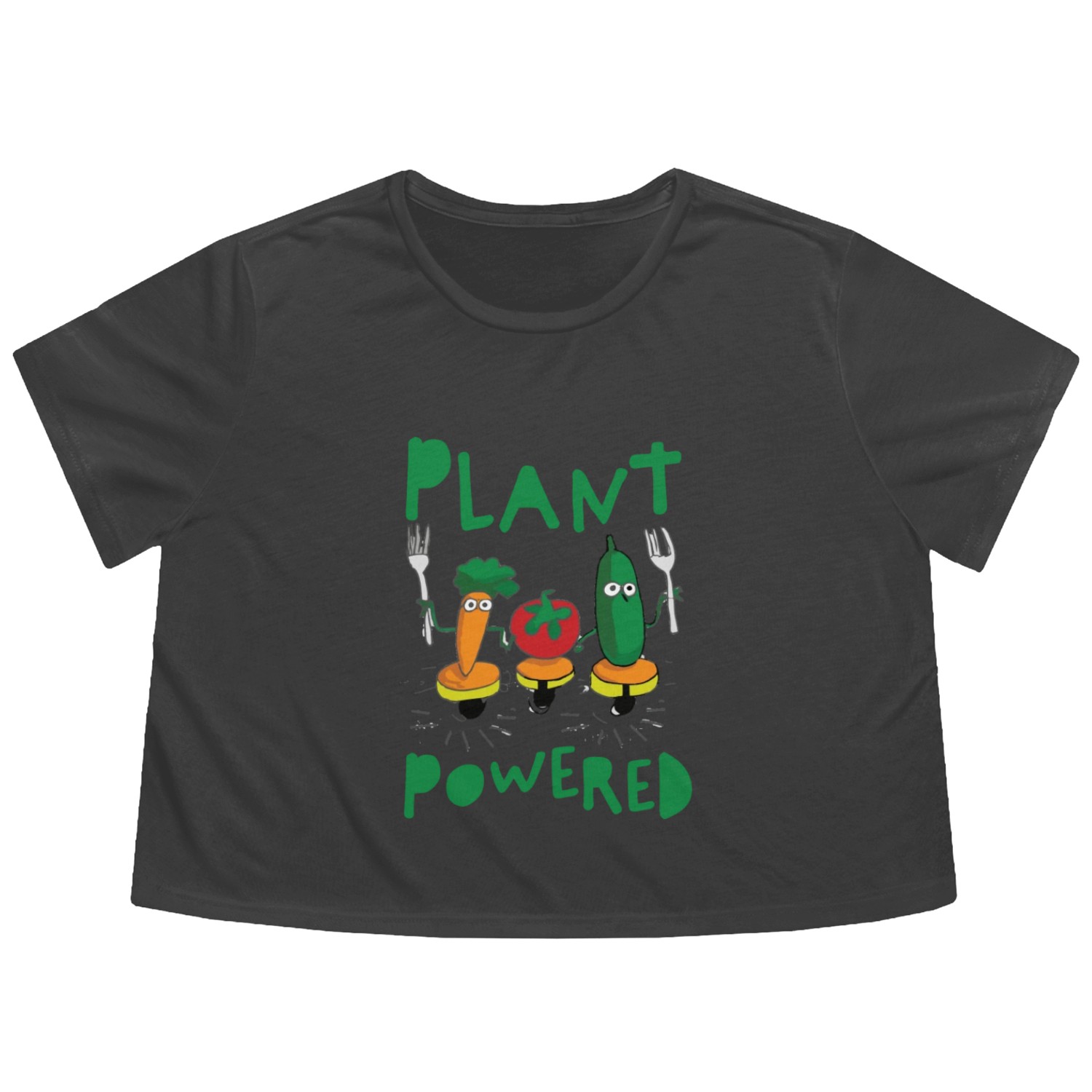 Plant Powered Vegan Peppers Beans Pulses Nuts Flowy Cropped Tees