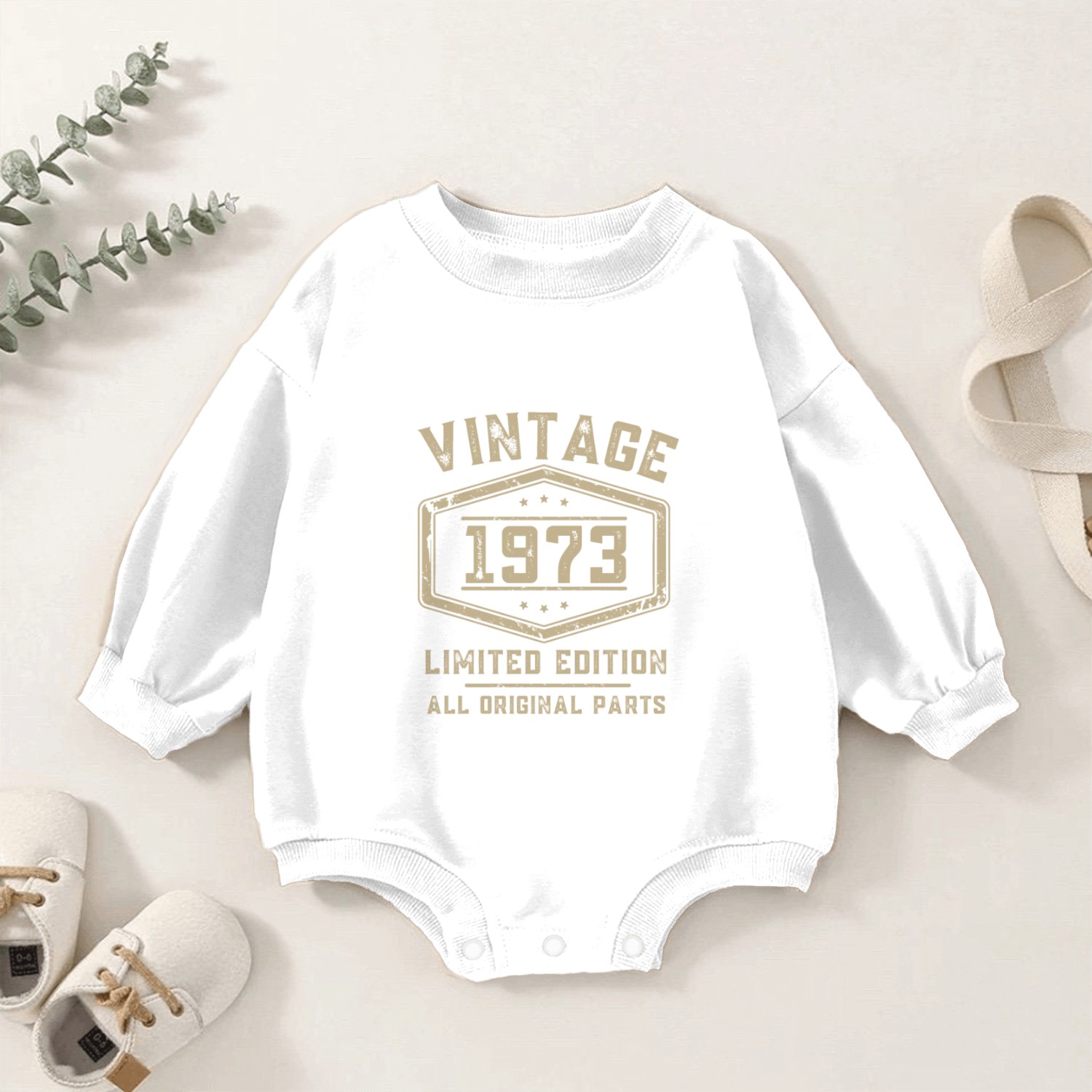 50 Years Vintage 1973 Retro 50th Birthday Baby Romper Sweatshirts