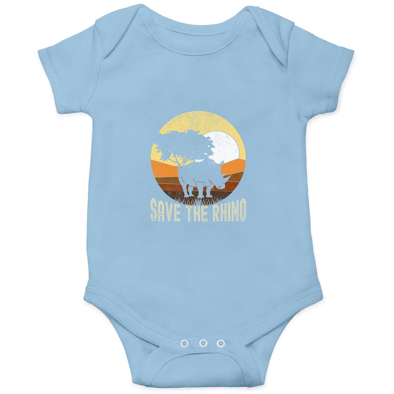 Save The Rhino Baby Bodysuit
