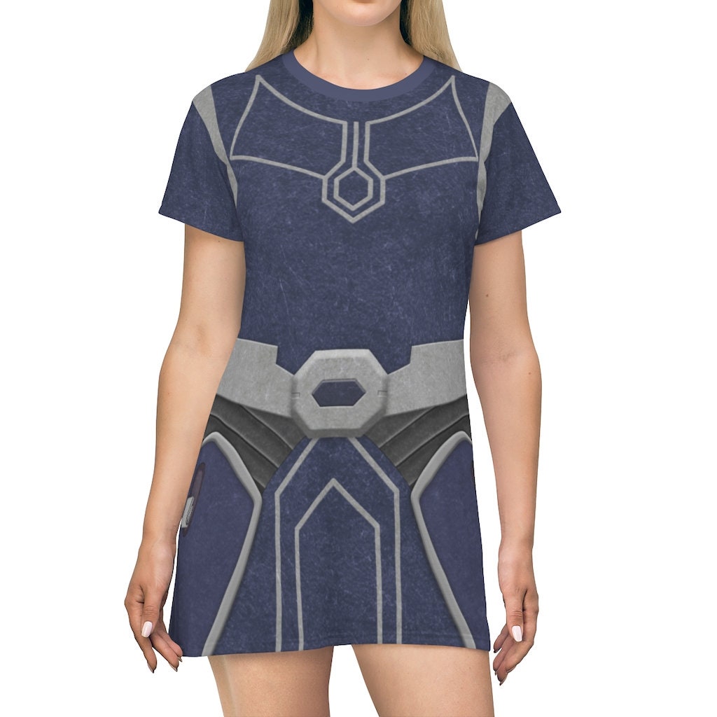 Star Wars Costume, Ahsoka Tano Short Sleeve Dress, Ahsoka Tano Blue Costume