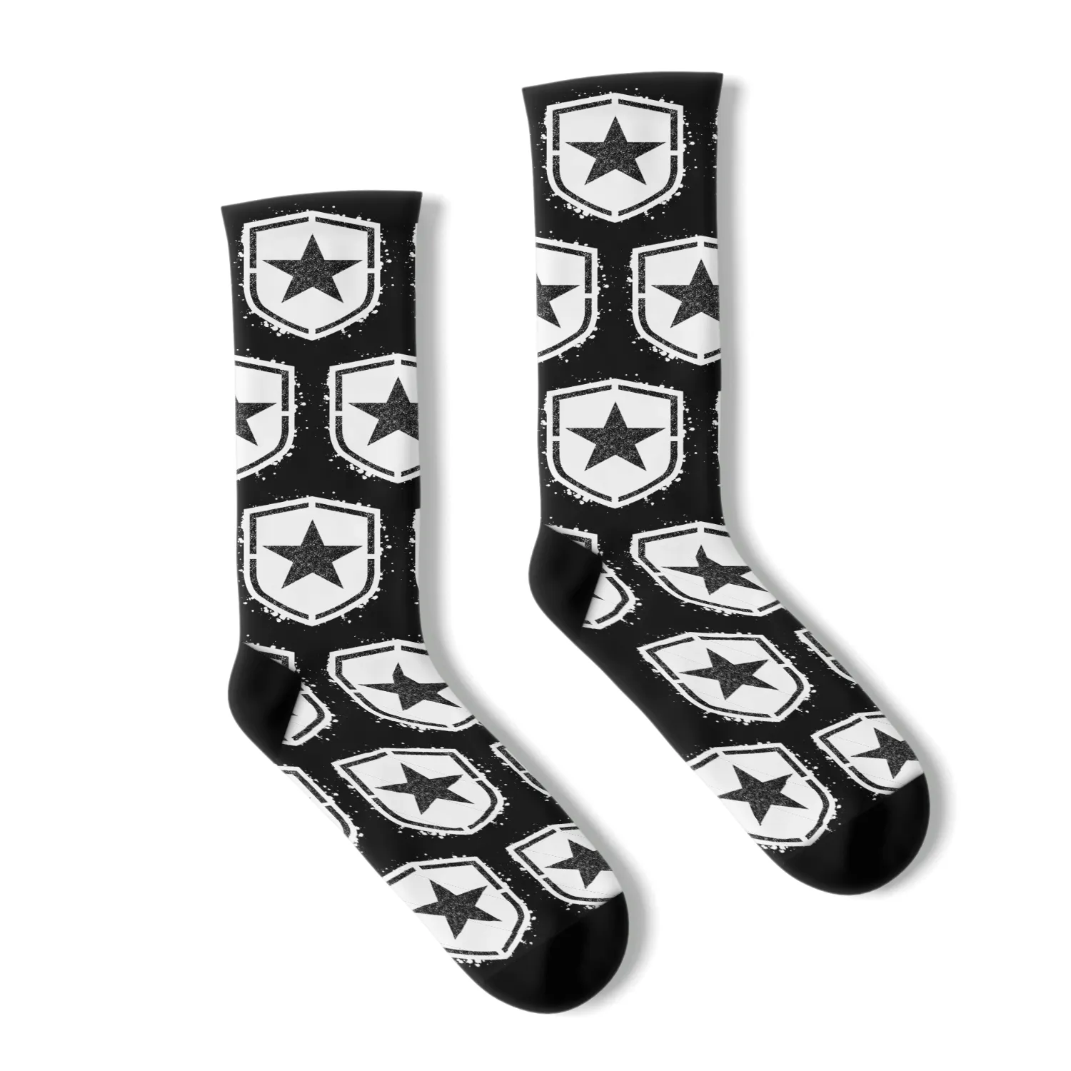 Sponge stencil Star inside shild Socks