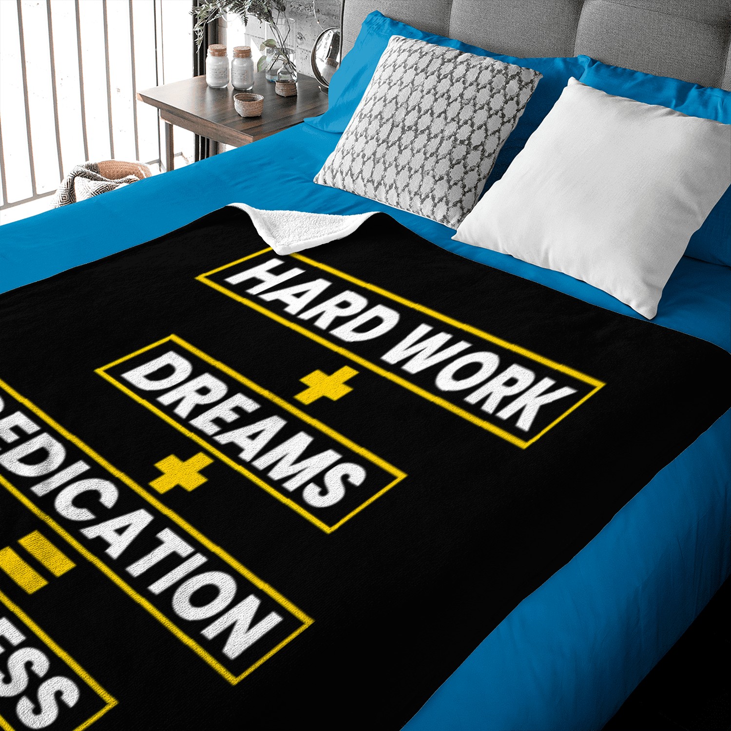 Success Quote Typography – Motivational Design Baby Blankets