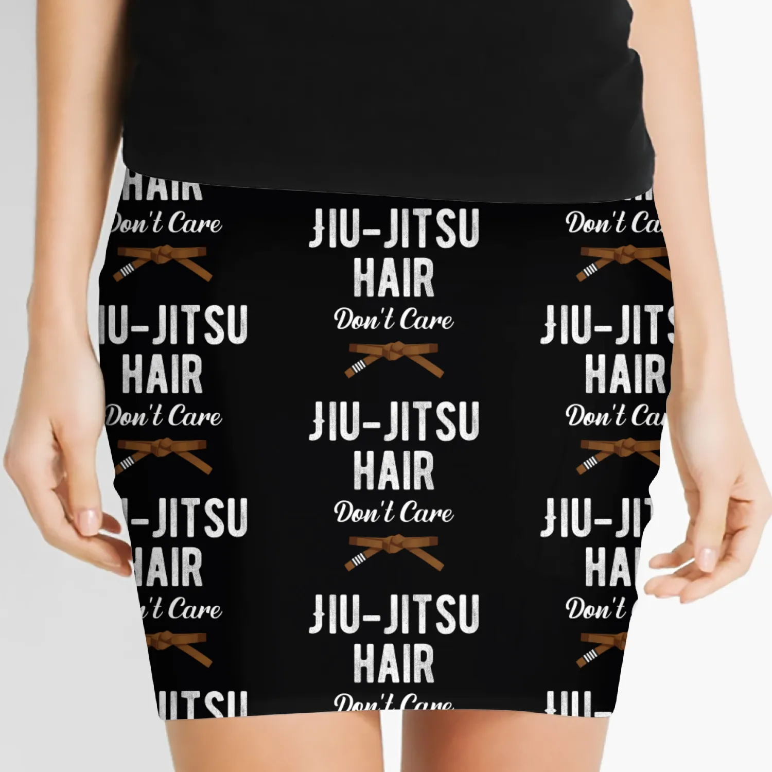 Jiu Jitsu Hair Don't Care Judo Karate Boxing Women's Mini Skirts