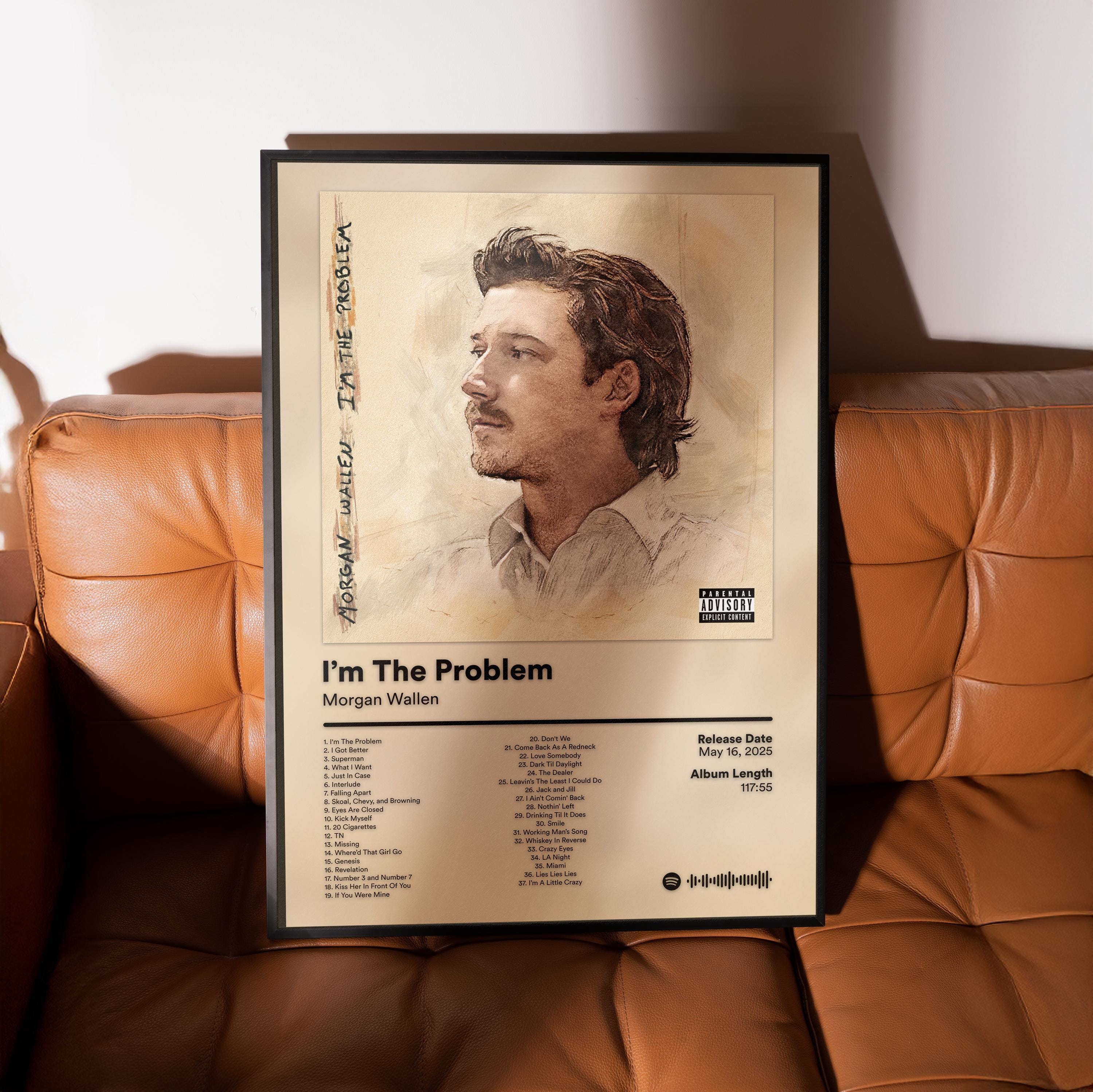 Wallen Western I'm The Problem Premium Matte Vertical Poster - Aesthetic Music Album Cover for Bedroom, Dorm, or Studio