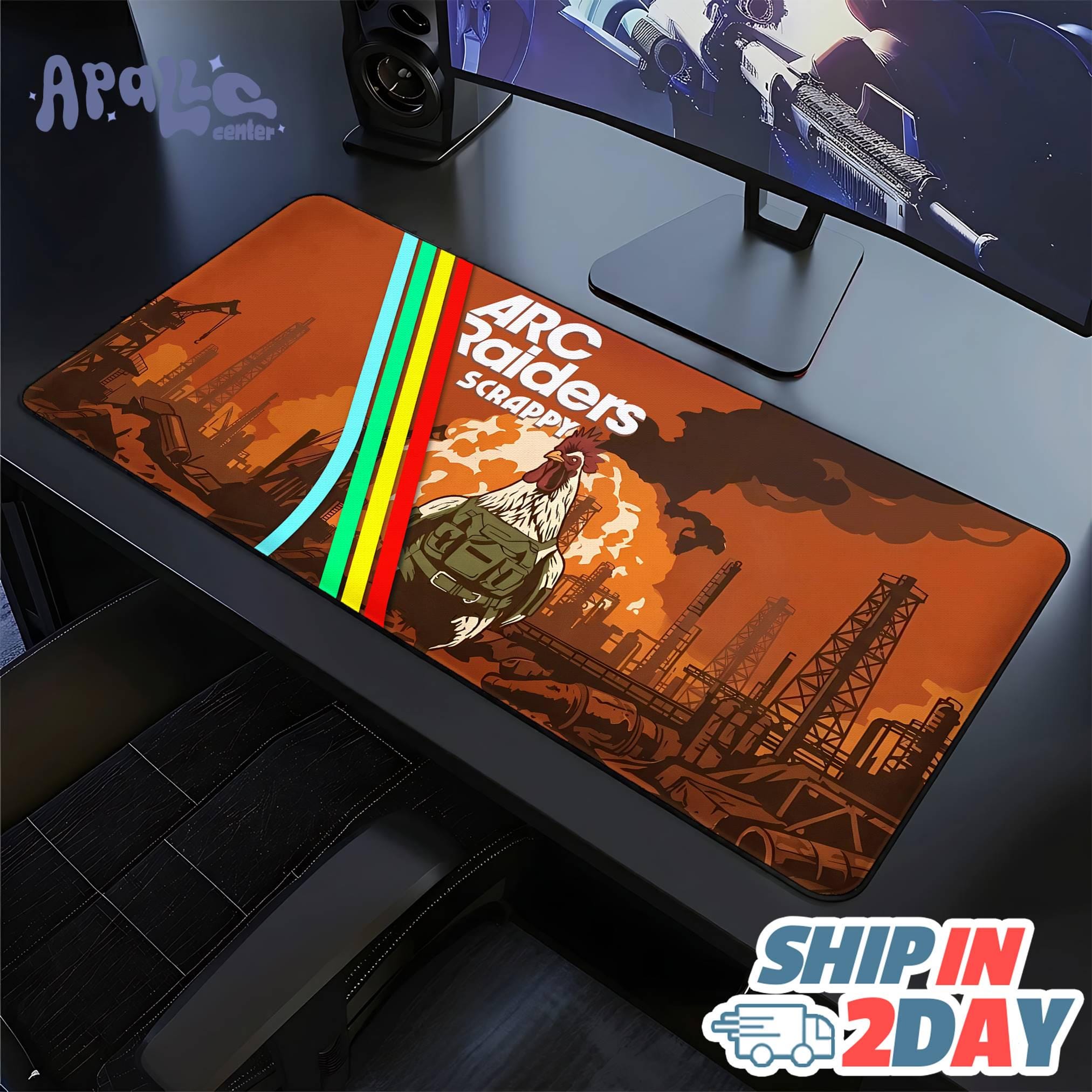 ARC Raiders Inspired Sci Fi Gaming Mouse Pad Large Desk Mat, Gaming Desk Pad, Stitched Edge Non Slip Gamer Gift