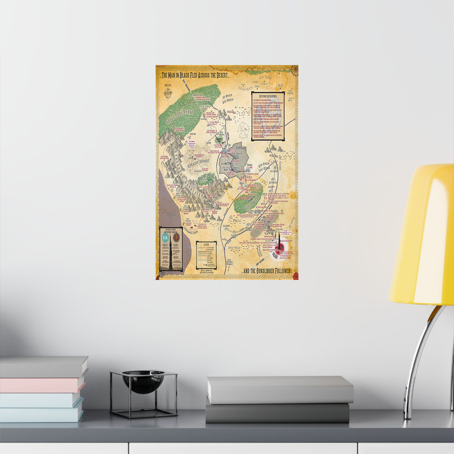 The Dark Tower Maps Premium Matte Vertical Poster