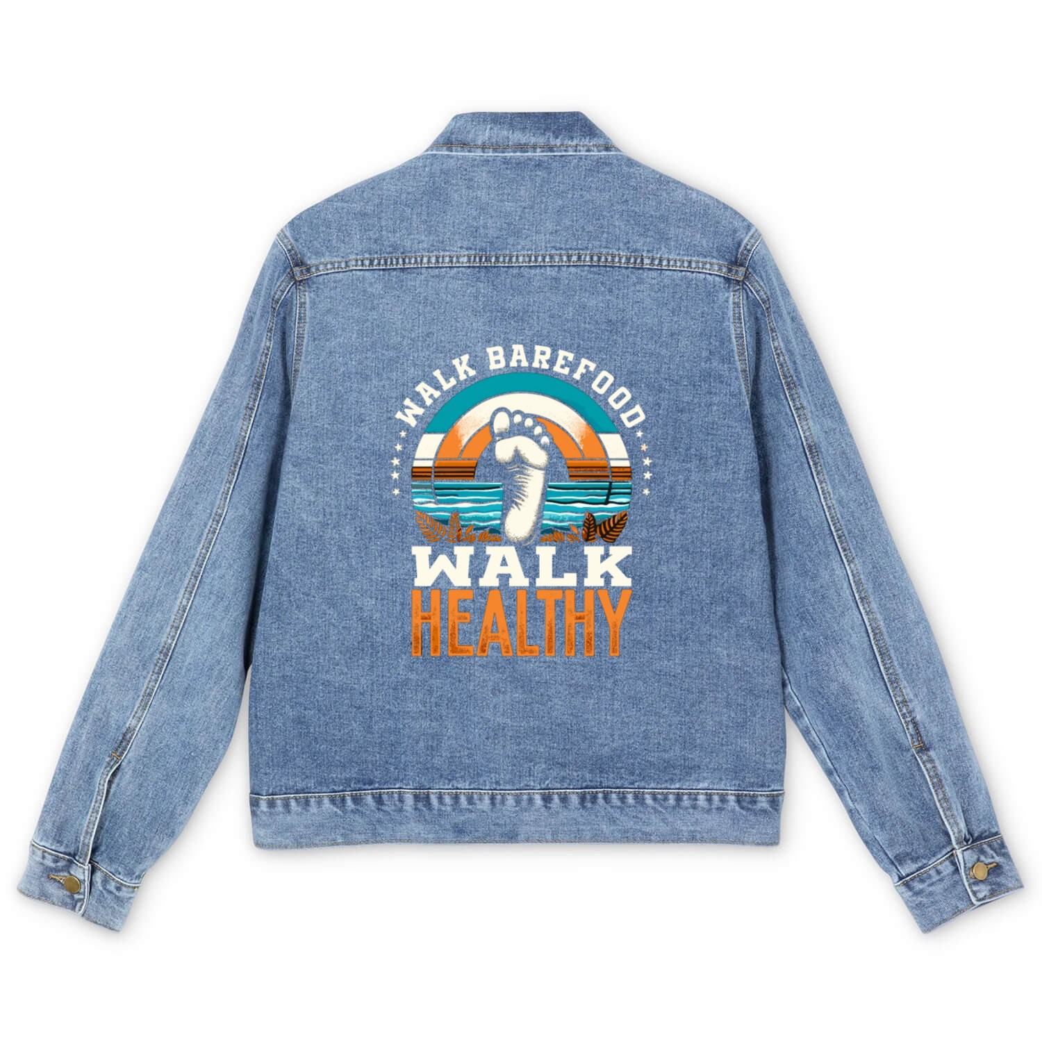 Barefood Lifestlye Ntural Foot Health Foot Men's Denim Jackets