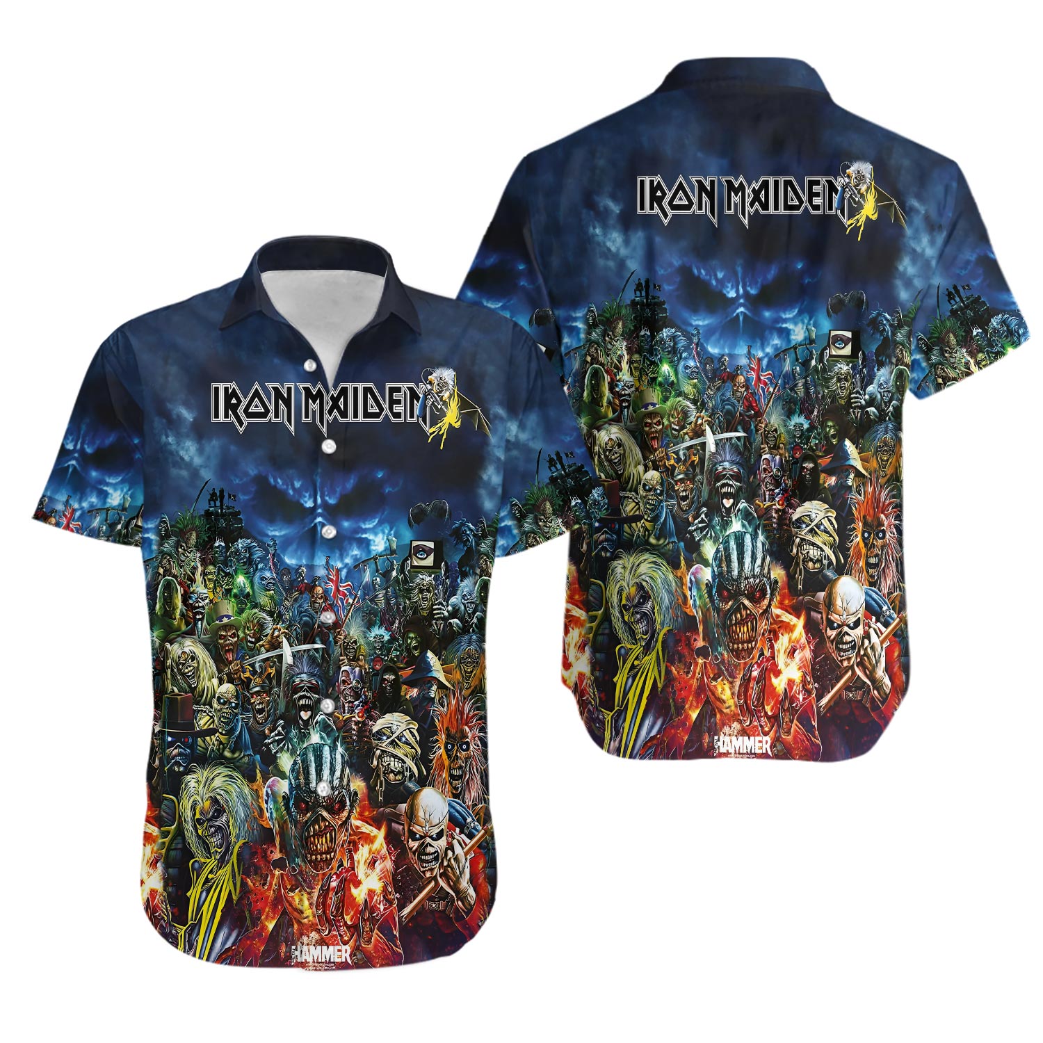 Iron Maiden Inspired Run For Your Lives World Tour 2025 Hawaiian shirt