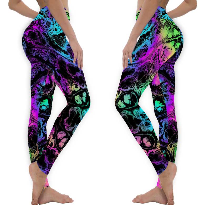 Mens Rave Leggings Trippy rainbow Doof leggings Meggings Mens Rave leggings
