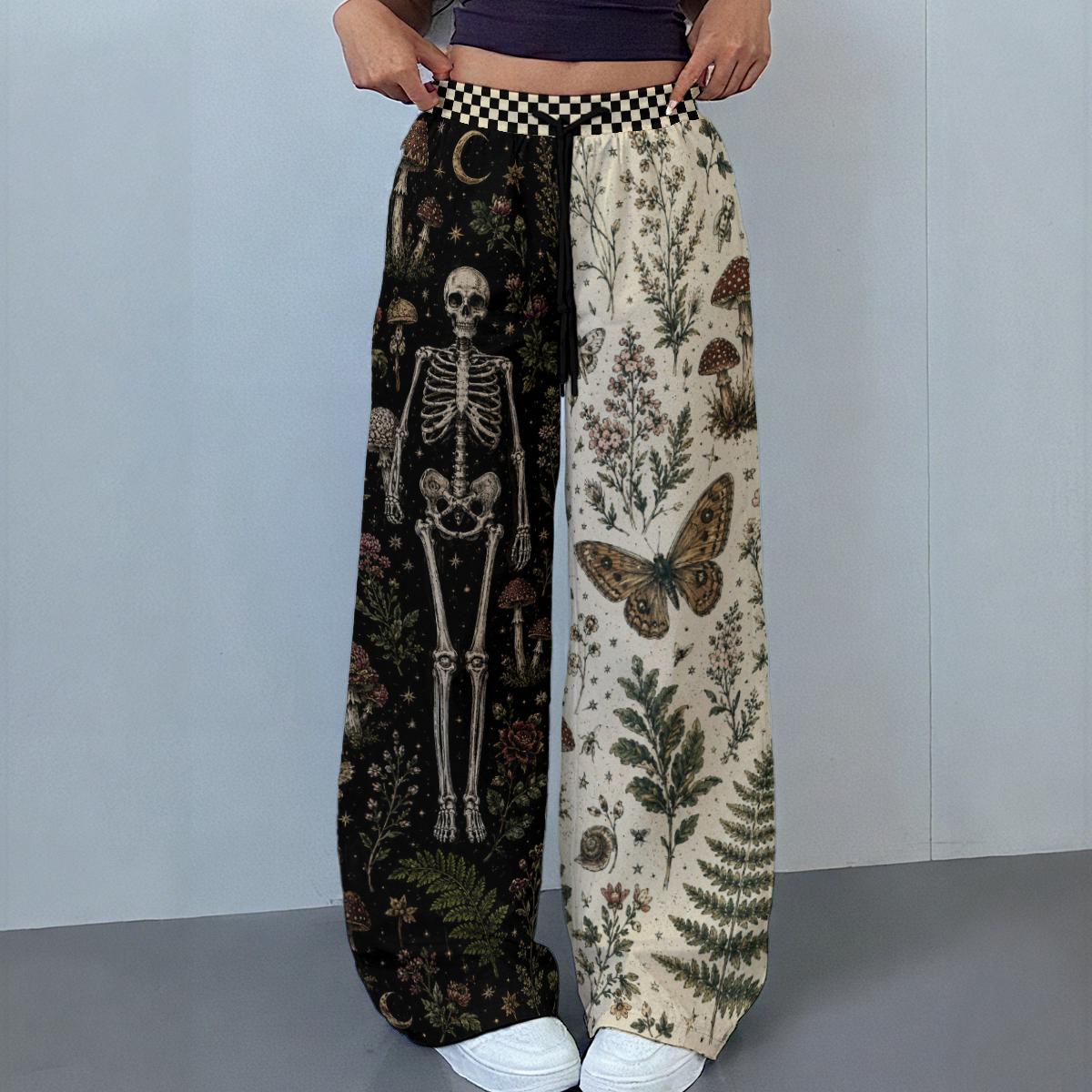 Botanical Anatomy Women's Leg Trousers, Women's Casual Pants