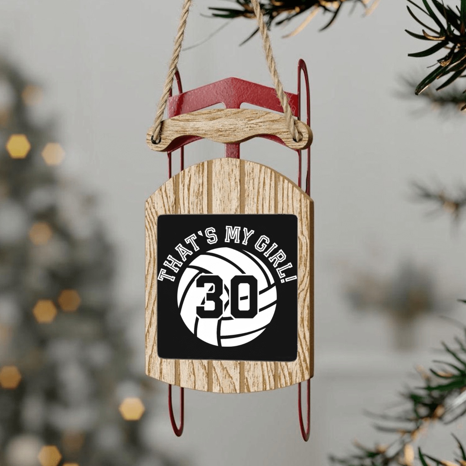 30 Volleyball Player That'S My Cheer Mom Dad Team Sled Ornaments