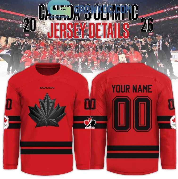 Canada Olympic 2026 Red Hockey Jersey Gift For Valentine
