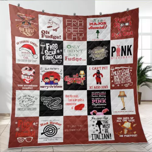 A Christmas Story Quilt A Christmas Story Movies Quilt Blanket Christmas Movies