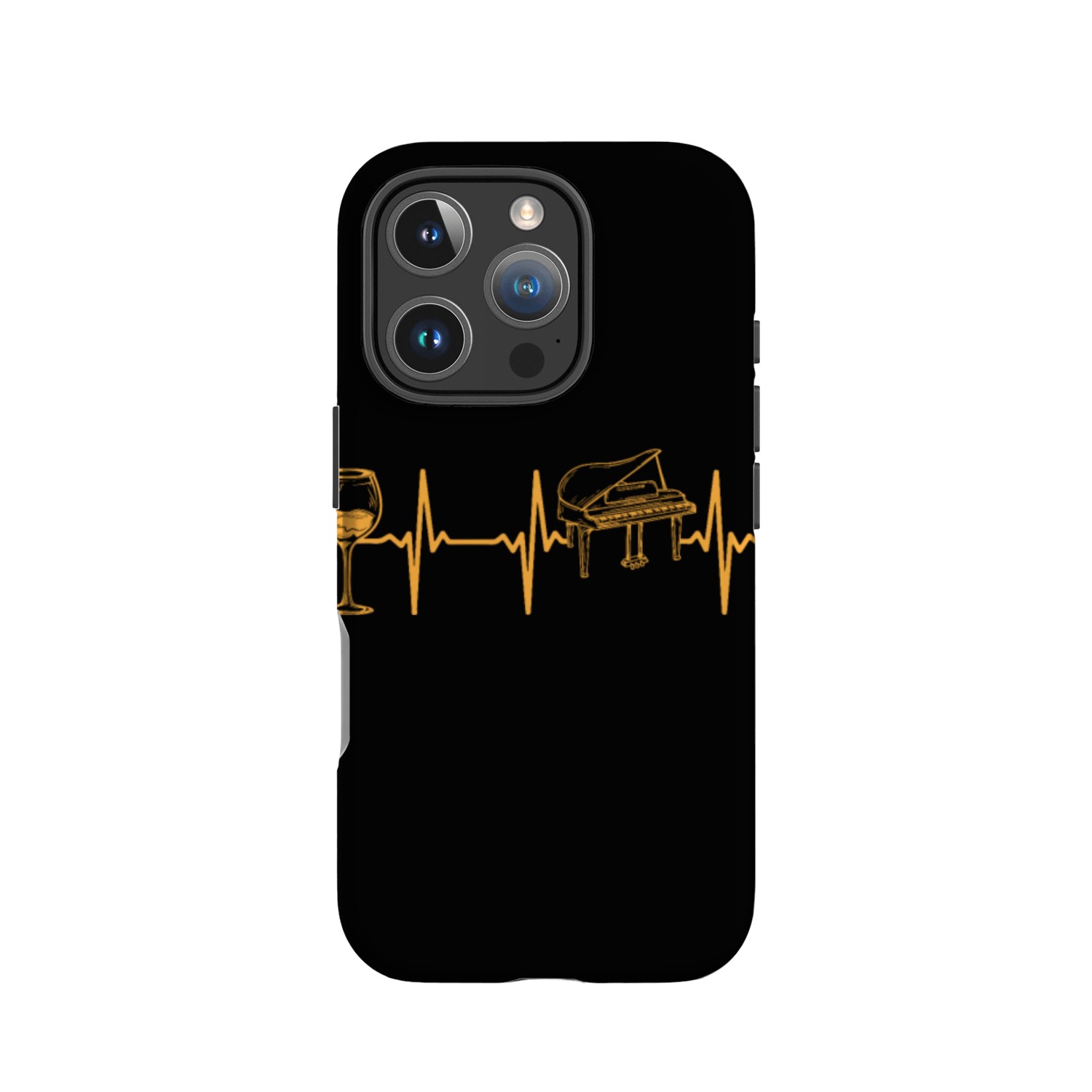 Piano Heartbeat With Wine Piano EKG Heartbeat Pian IPhone Cases
