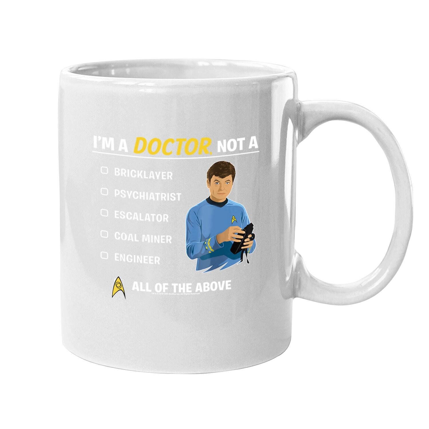 Star Trek Original Series Mccoy I'm A Doctor Graphic Coffee Mug