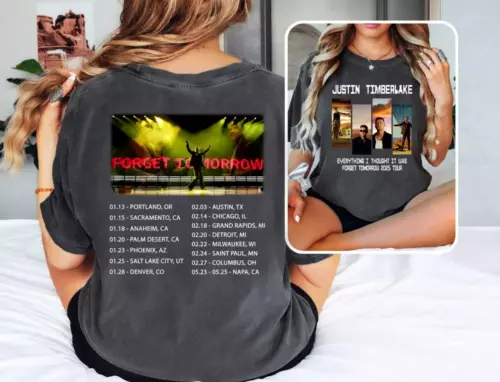 Justin Timberlake Tour 2025 Shirt, Forget Tomorrow World Tour 2025