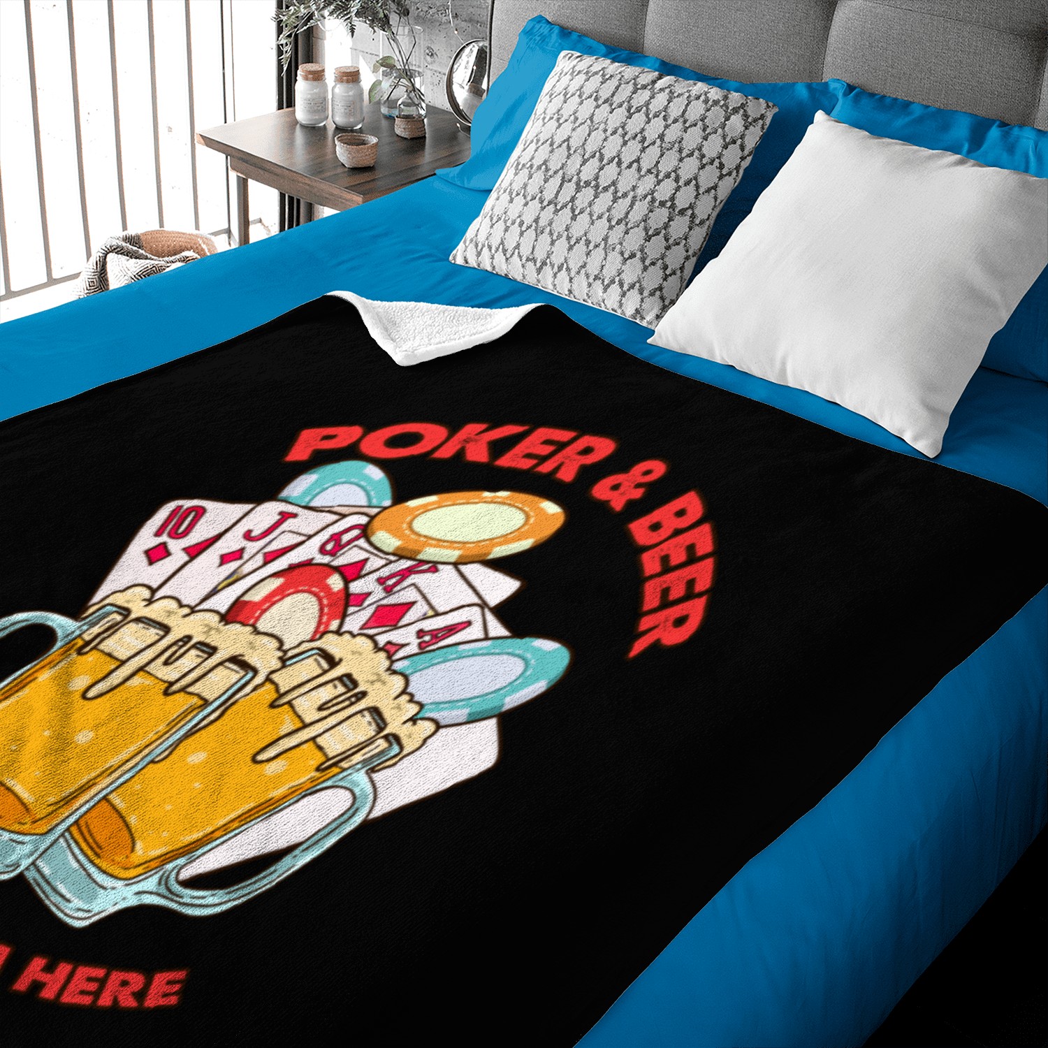Poker & Beer That's Why I'm Here Billiard Players Baby Blankets