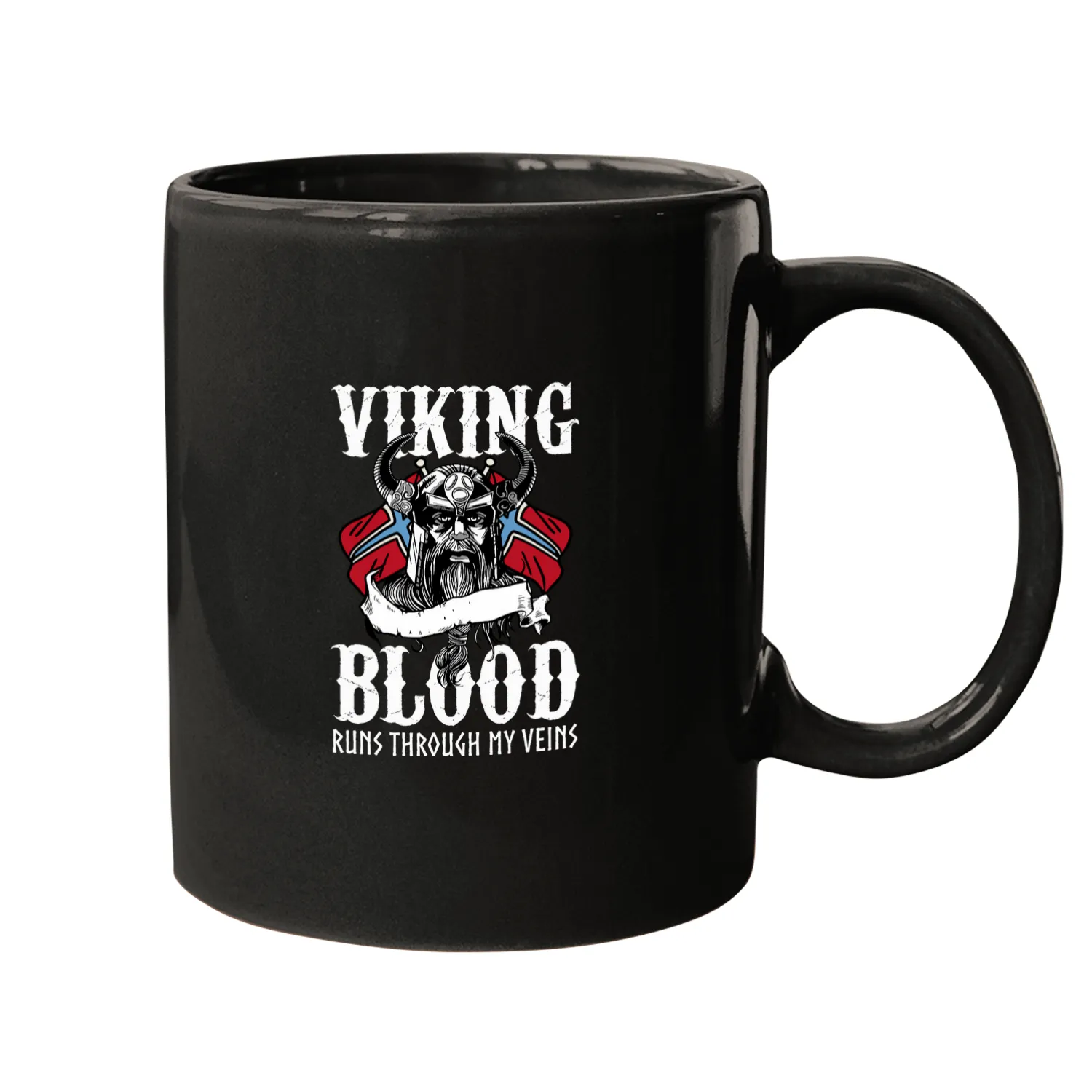 Viking Blood Runs Through My Veins Gift For Norse Myth Lover Mugs